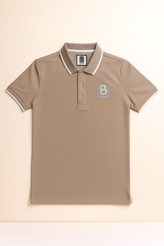 Basics 29 Classic Polo Shirt Ligh Brown/ Beige