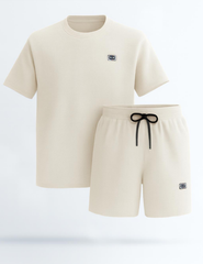 White  Co-ord Set, Twisted Cotton