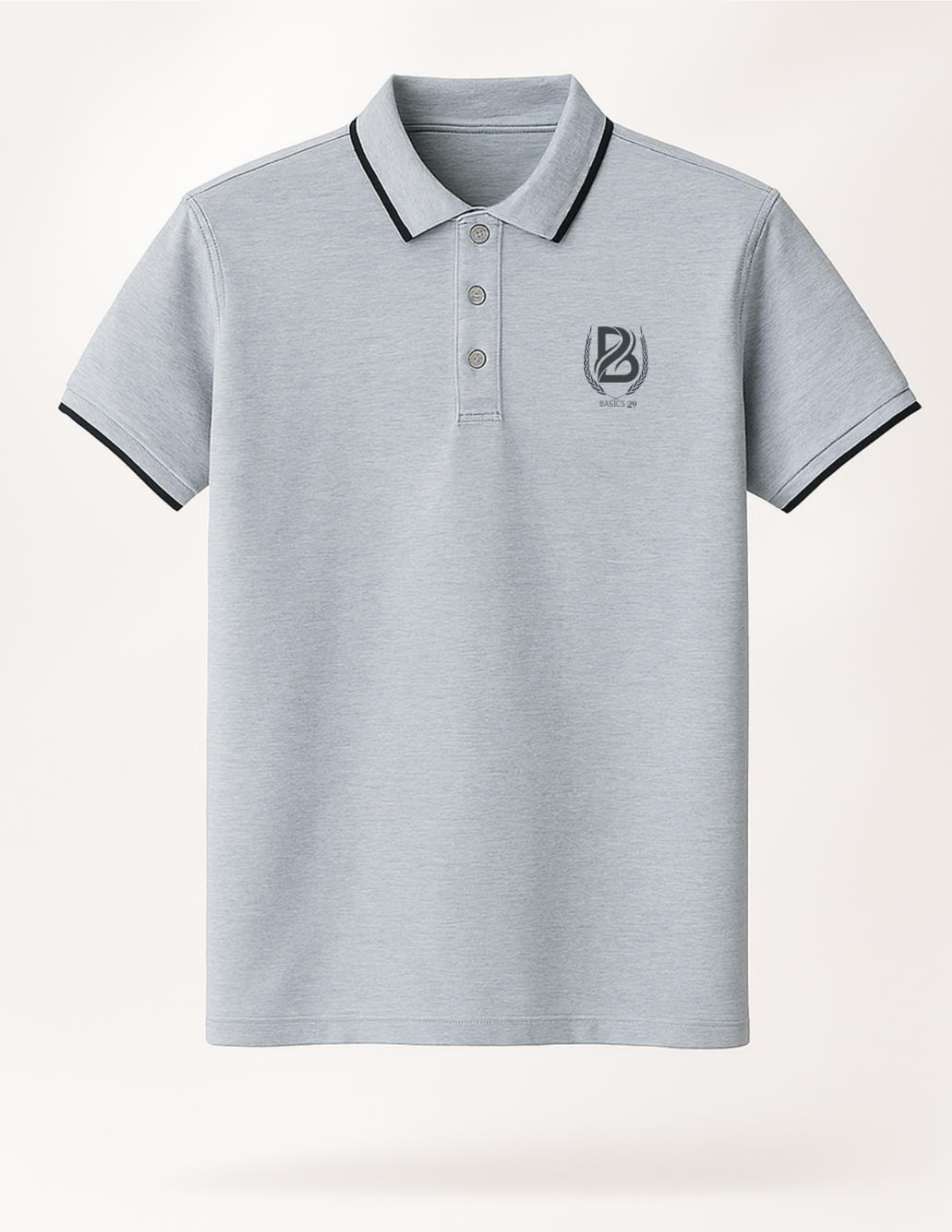 Basics 29 Classic Light Grey  polo Shirt