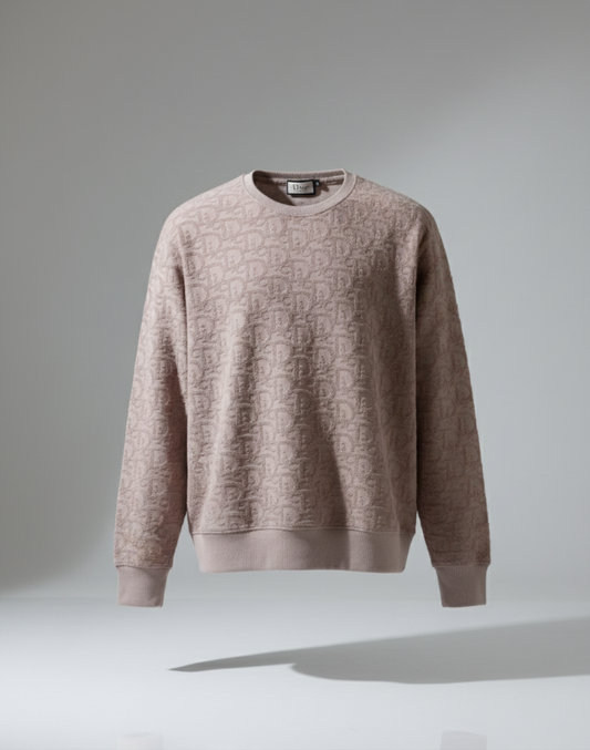 DD Classic Towel Textured Crew Neck Shirt Grey White