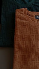 Towel Textured Crew Neck Sweater