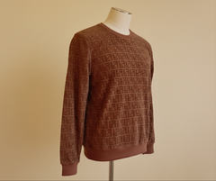 Towel Textured Crew Neck Sweater