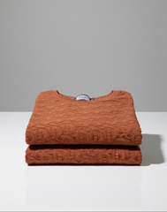 DD Classic Towel Textured Crew Neck Pullover Bronze