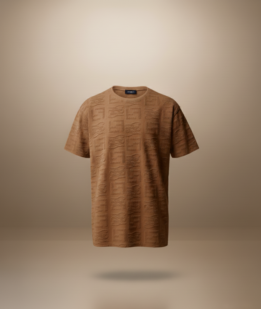 Tum BEND Towel Textured Classic Crew Neck Pullover Bronze