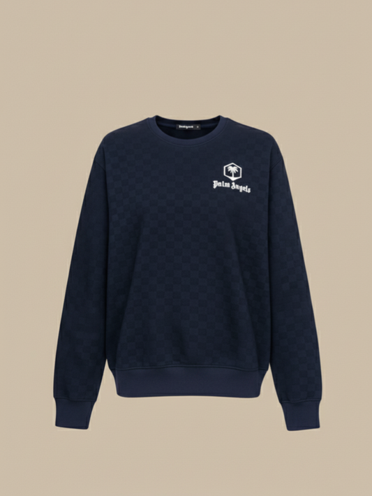 Palm Angels Dark Blue Towel Streetwear Knit