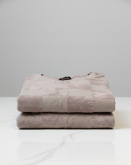 TUM BEND Towel Textured Classic Crew Neck Pullover Grey white