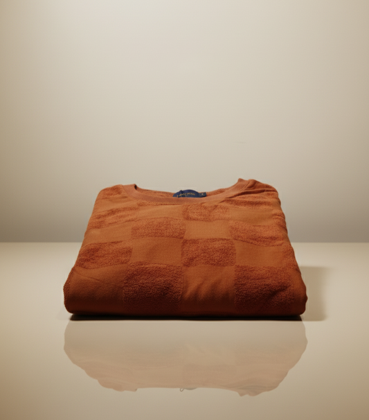 TUM BEND Towel Textured Classic Crew Neck Pullover